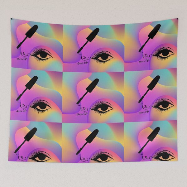 Item preview, Eye Mascara Gives Life on lavender, blue and Gold designed and sold by Amalzaki.
