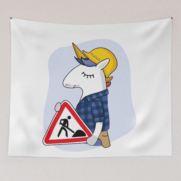 Item preview, construction unicorn designed and sold by LaDaDi.