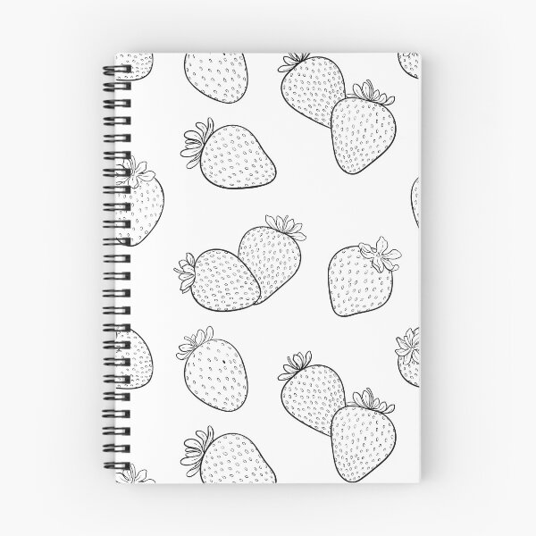 Item preview, Beautiful seamless pattern cartoon black and white outline strawberry, symbol of summer. designed and sold by Yevheniia Hulinska.