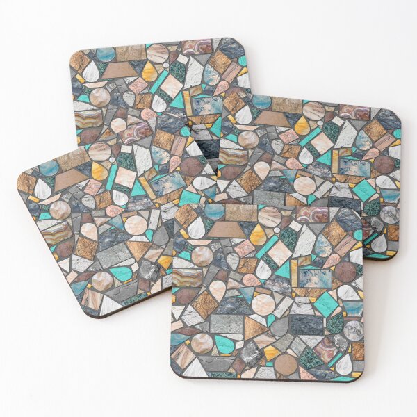 Item preview, Abstract stone and rock texture mosaic pattern designed and sold by CiniArt.