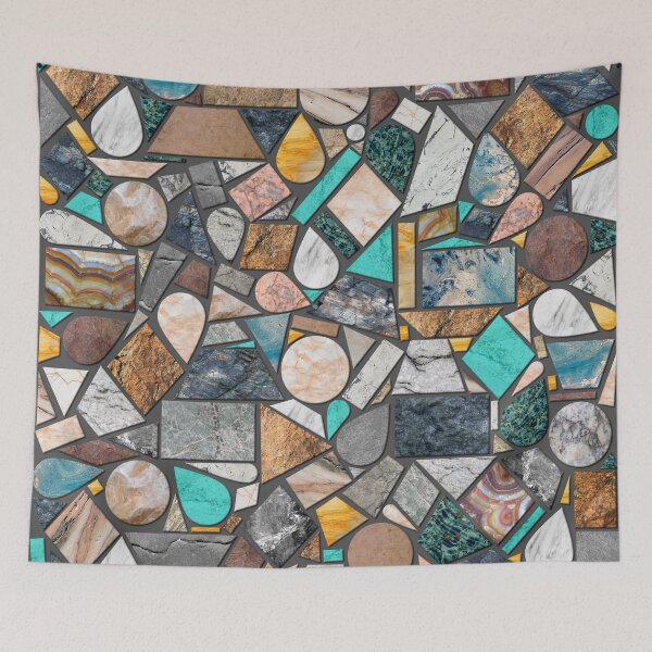 Item preview, Abstract stone and rock texture mosaic pattern designed and sold by CiniArt.