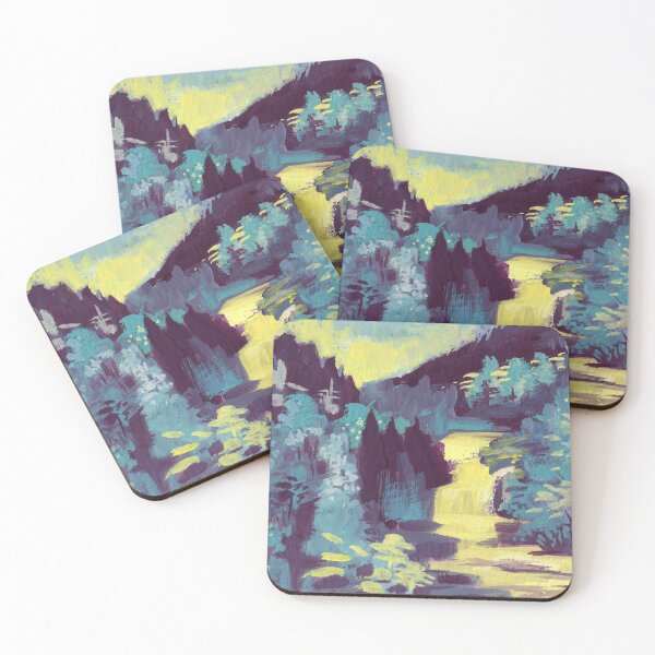 Item preview, Golden Waterfalls - Abstract Landscape #1 designed and sold by ShaMiLaB.