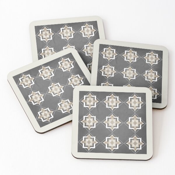 Item preview, Charcoal Gray and Taupe Mosaic Pattern designed and sold by simplydesignart.