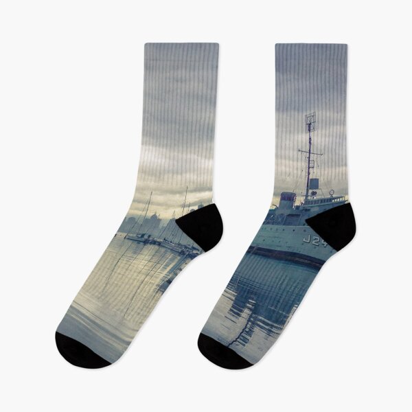 Item preview, HMAS Castlemaine and the Melbourne Skyline designed and sold by Steven Jodoin.