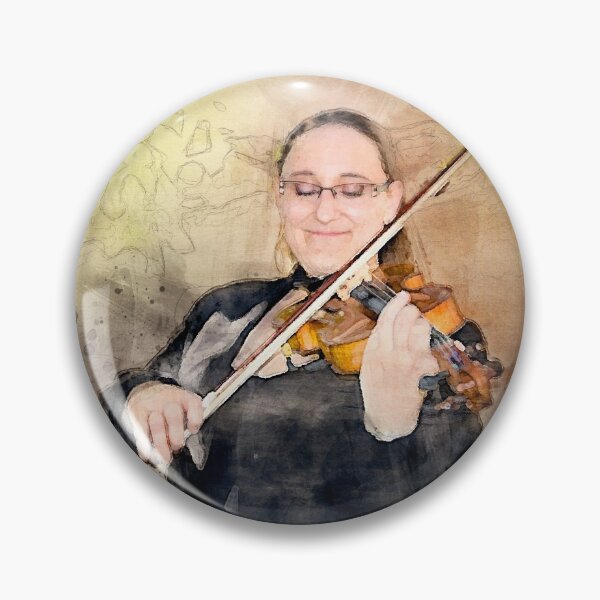 Item preview, Young musician woman playing violin watercolor designed and sold by Grégory DUBUS.