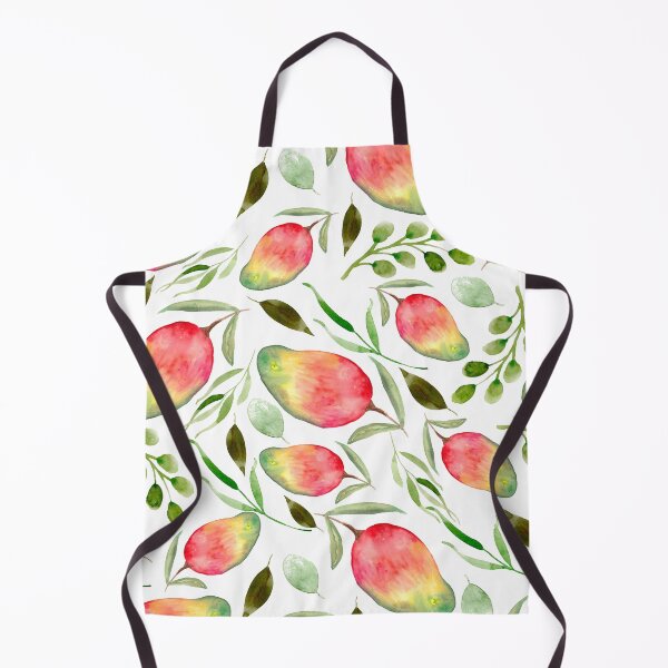 Item preview, Mangoes and Greenery | Watercolor | Pattern designed and sold by Harpley Design Studio.