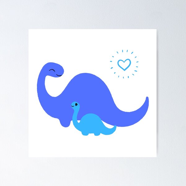 Item preview, Dino family in blue designed and sold by ela-94.