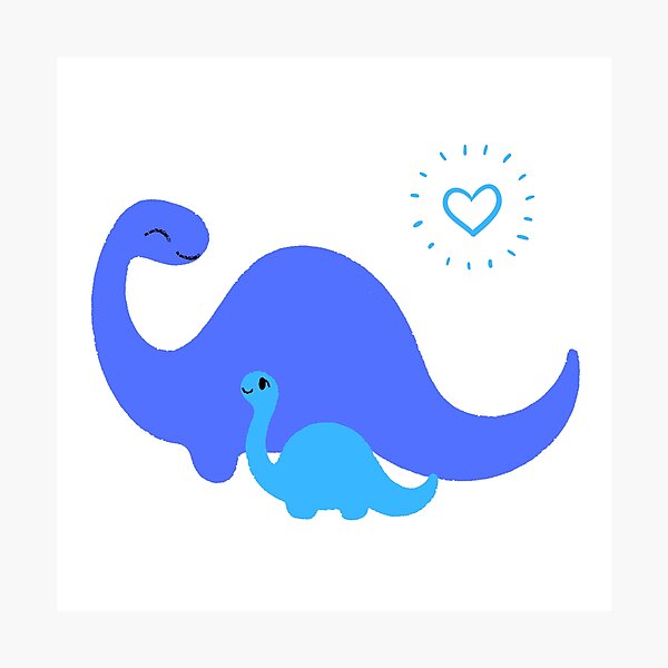 Item preview, Dino family in blue designed and sold by ela-94.