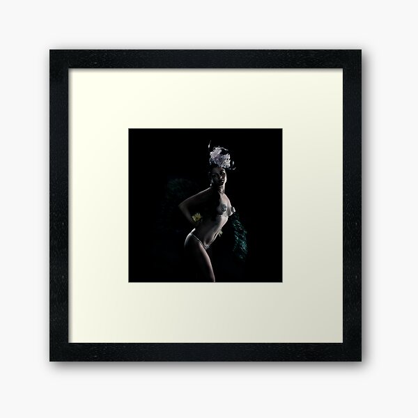 Lola The Vamp burlesque beauty Framed Art Print