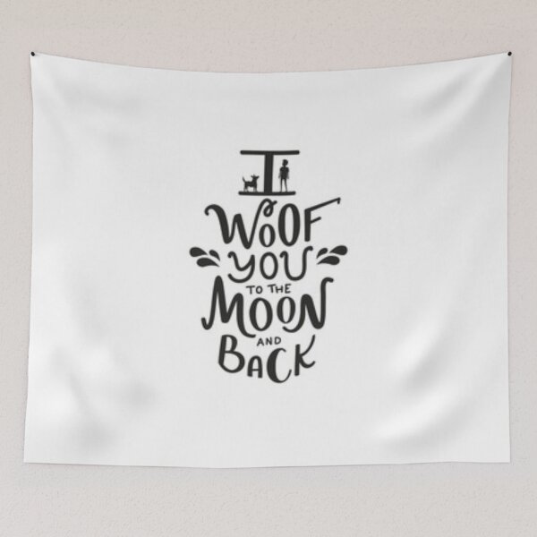 Item preview, Party t shirt “woof you to the moon back”   designed and sold by Bhaskaran Parakkottil.