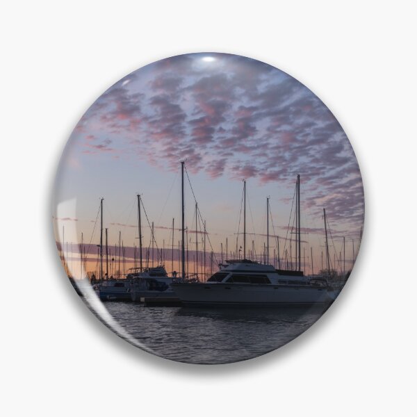 Item preview, Marina Sunset - Silhouetted Yachts and Breezy Cloud Patterns designed and sold by Georgia Mizuleva.