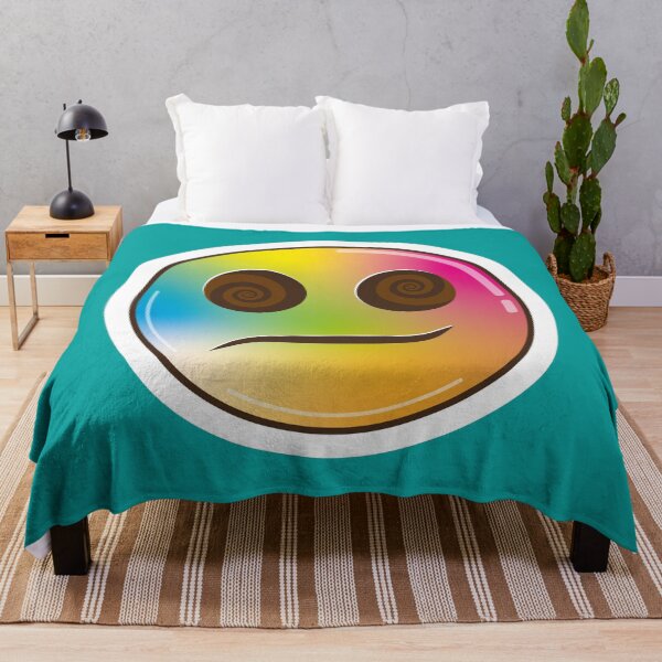 Item preview, trippy psychedelic vector illustration of emoji face designed and sold by Bubsart78.
