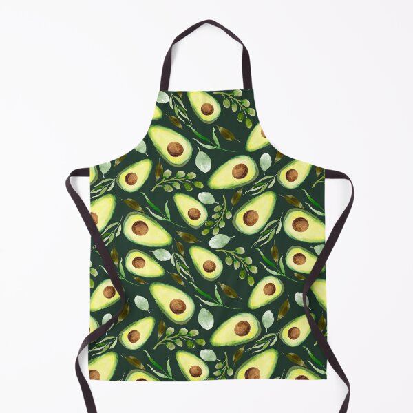 Item preview, Avocados and Greenery | Watercolor | Pattern designed and sold by Harpley Design Studio.