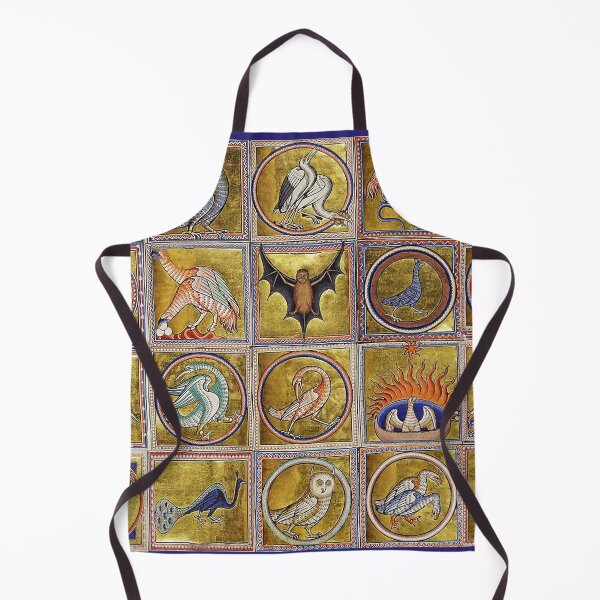 Item preview, MEDIEVAL BESTIARY, FANTASTIC ANIMALS IN GOLD RED BLUE COLORS designed and sold by BulganLumini.