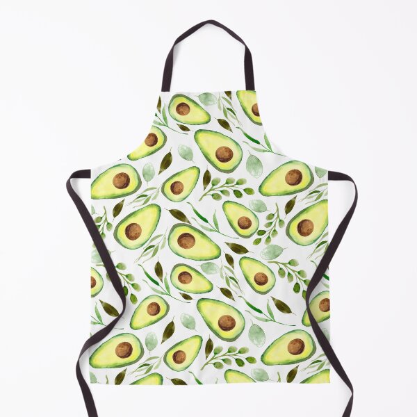 Item preview, Avocados and Greenery | Watercolor | Pattern designed and sold by Harpley Design Studio.