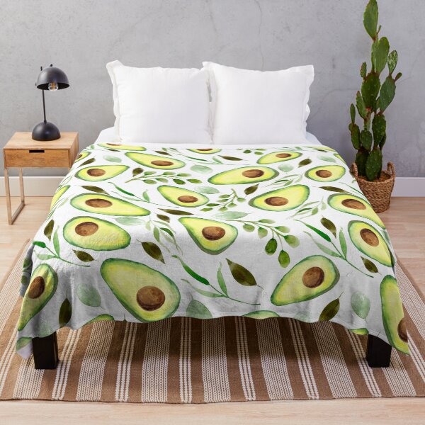 Item preview, Avocados and Greenery | Watercolor | Pattern designed and sold by Harpley Design Studio.