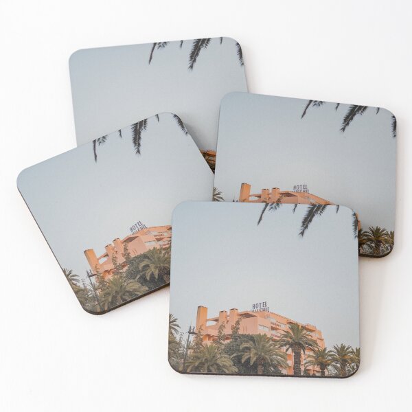 Item preview, morocco marrakech pink orange buildings and palm trees at sunset designed and sold by Morocco Marrakech Photo Prints.