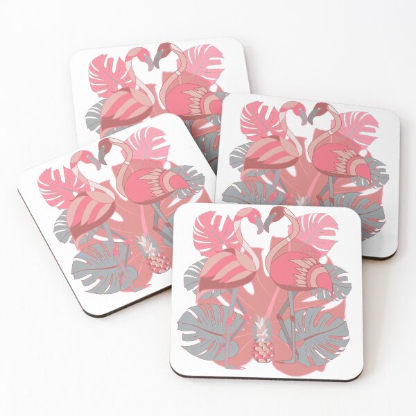 Item preview, two flamingos and pineapple designed and sold by AvotArt.