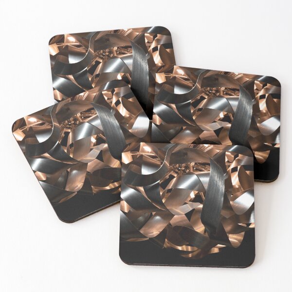 Item preview, Abstract silver copper metal texture on black background designed and sold by NinelRo.