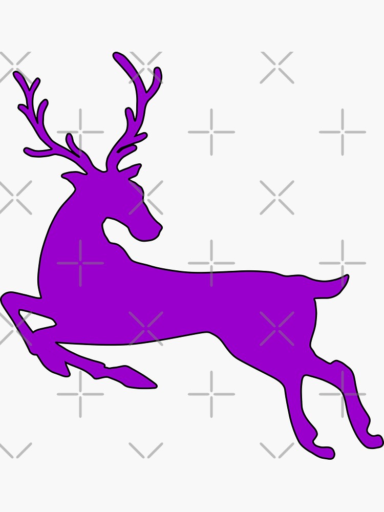 Purple Deer Stickers by carlarmes