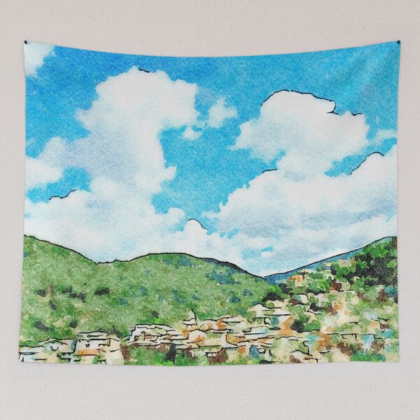 Item preview, Landscape with village in the mountains designed and sold by Giuseppe Cocco.
