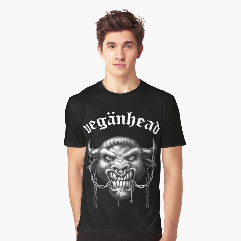 Veganhead Grafik T-Shirt