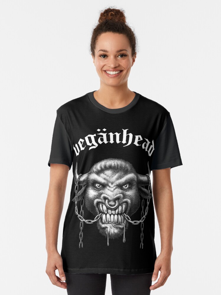 Alternative Ansicht von Veganhead Grafik T-Shirt