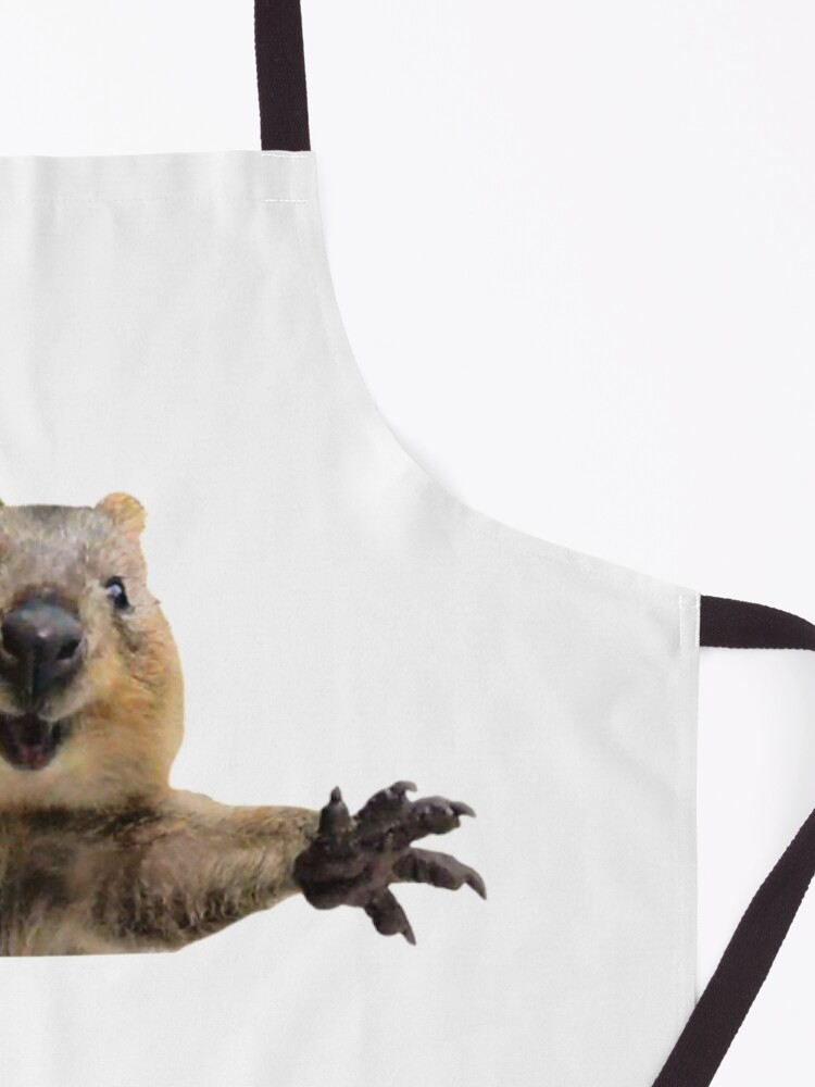 Alternate view of Happy quokka welcoming hug Apron