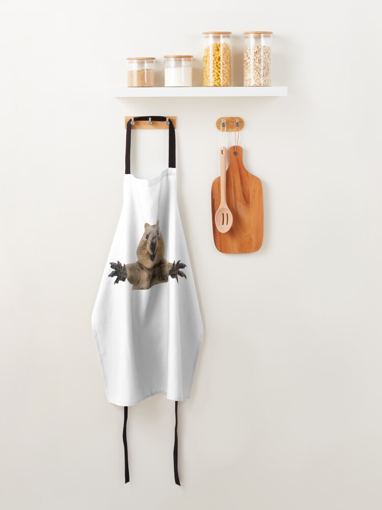 Alternate view of Happy quokka welcoming hug Apron