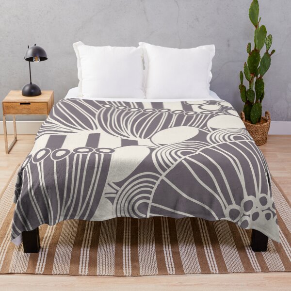Item preview, Floral Design 4 in Aubergine and Ivory designed and sold by simplydesignart.
