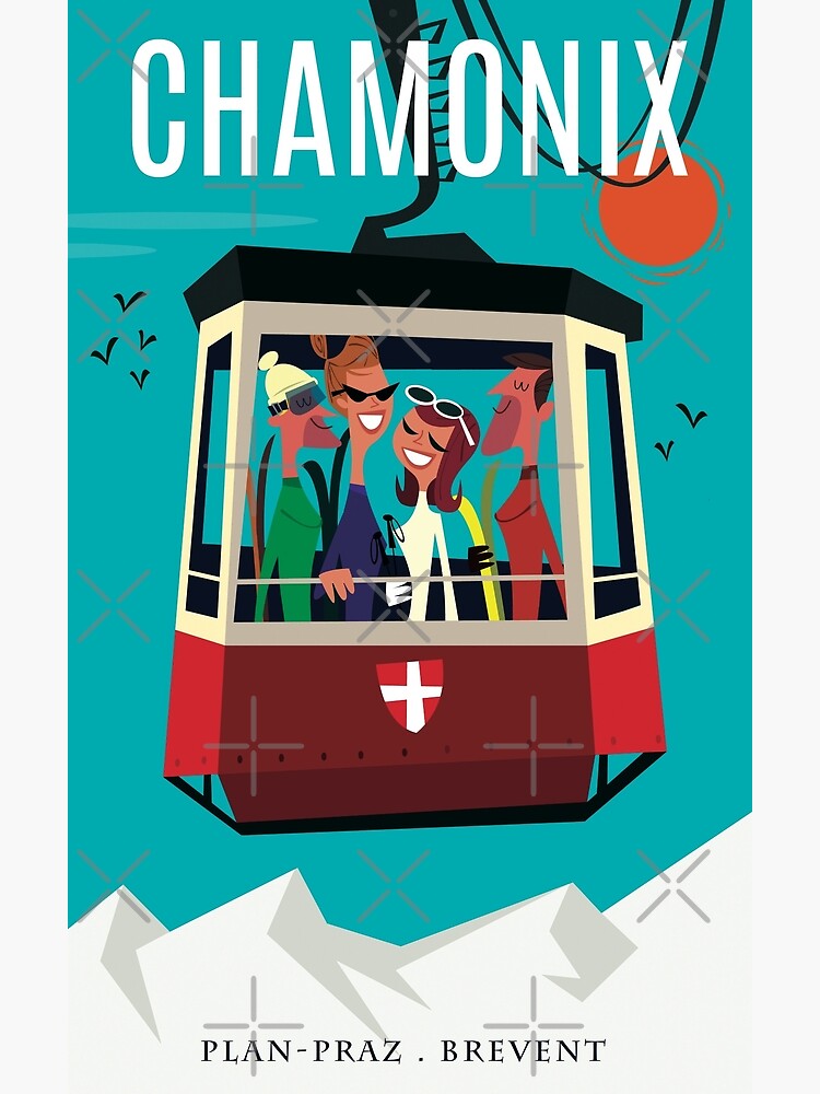 Disover Chamonix poster Premium Matte Vertical Poster
