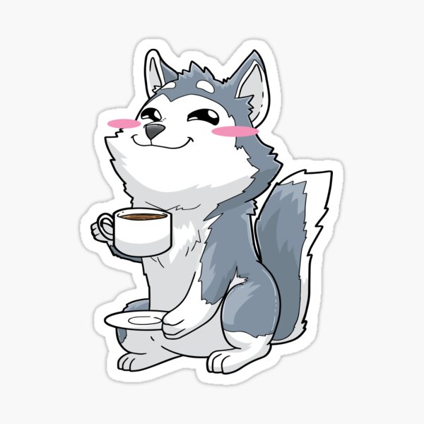 Anime Cute Dog Husky Stickers for Sale | Redbubble