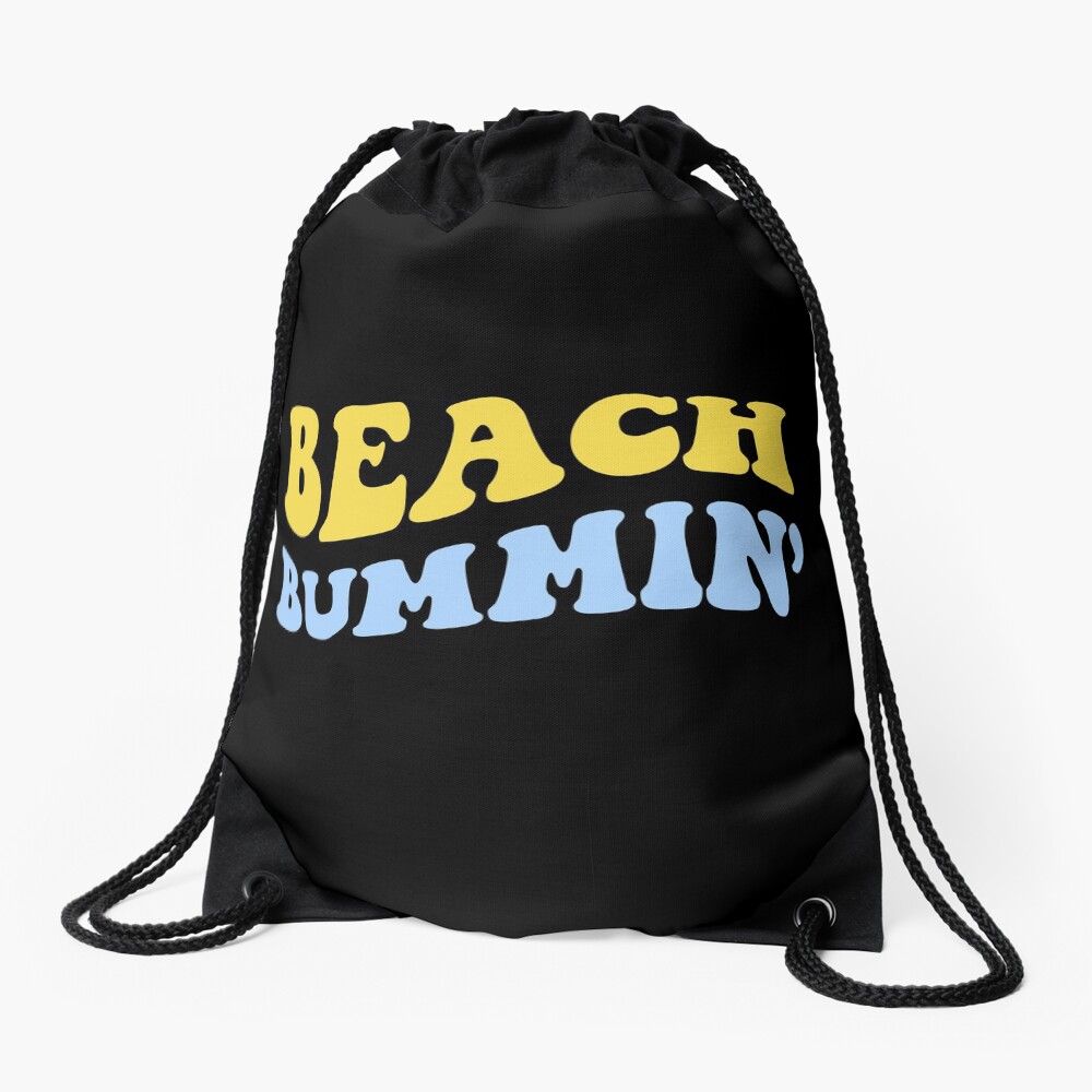 beach bummin’ Drawstring Bag