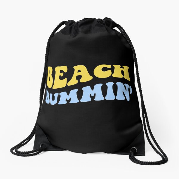 beach bummin’ Drawstring Bag