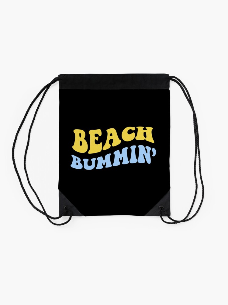Alternate view of beach bummin’ Drawstring Bag