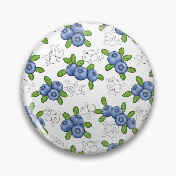 Item preview, seamless pattern berry blueberry with leaves, contour outline, symbol of summer designed and sold by Yevheniia Hulinska.