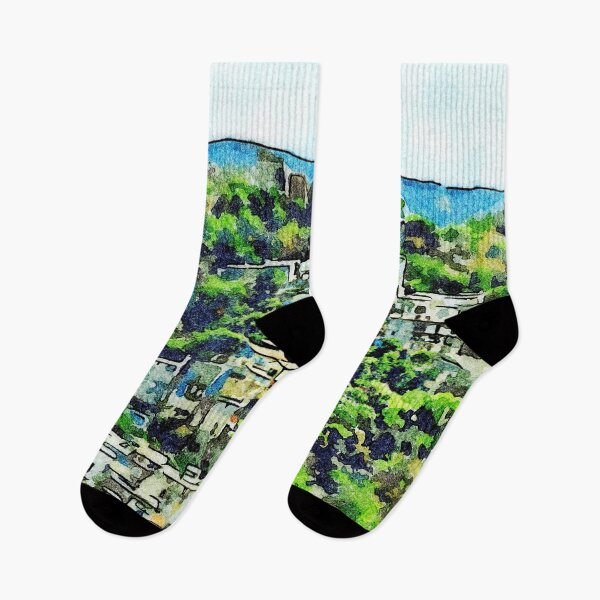 Item preview, Buildings of the village on the hill among the trees designed and sold by Giuseppe Cocco.