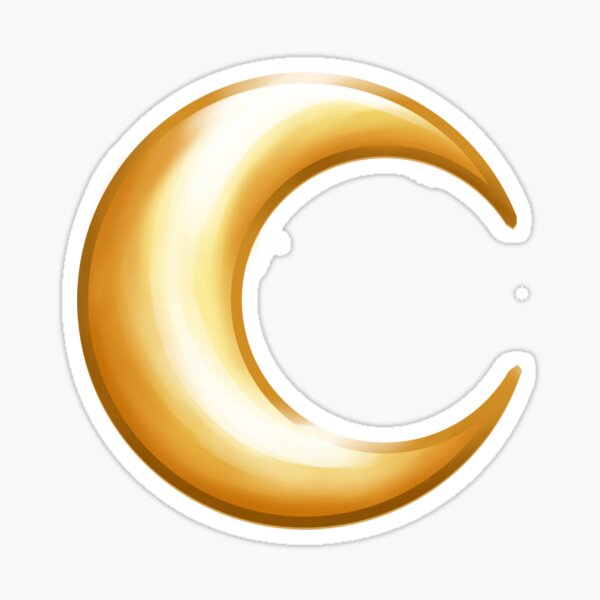 "Golden Moon" Sticker for Sale by Vixenx92 Redbubble