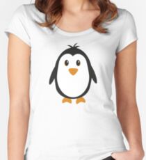 Cute Penguin Women's Fitted Scoop T-Shirt
