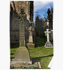 Bedale church -Three crosses Poster