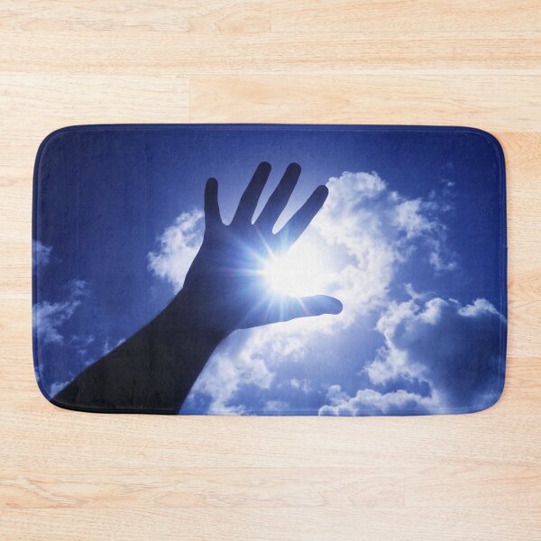 Item preview, Persons hand under blue sky and white clouds during daytime designed and sold by bassel-ad.