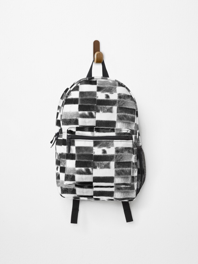Thumbnail 1 of 3, Backpack, patchwork Cowhide Rug designed and sold by koovox.