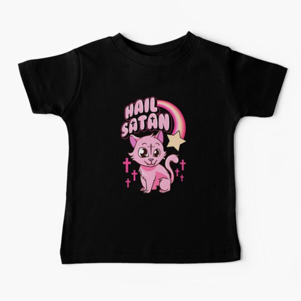 Item preview, Hail Satan Cat Cute Rainbow Kitty Heavy Metal Pun designed and sold by perfectpresents.