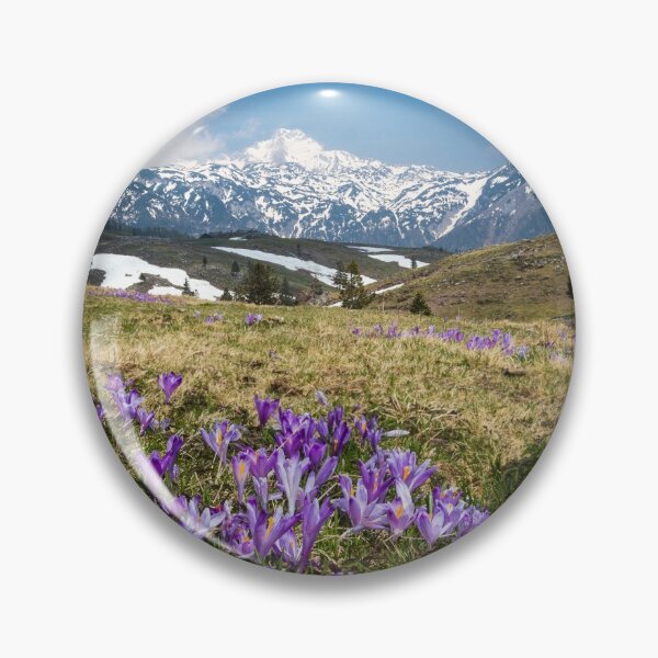 Item preview, Mountains and crocus flowers on Velika Planina, Slovenia designed and sold by Patrik Lovrin.