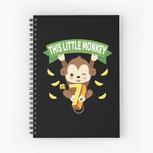 Item preview, This Little Monkey Is 7 Years Old Kid 7th Birthday Monkeys graphic designed and sold by Grabitees.