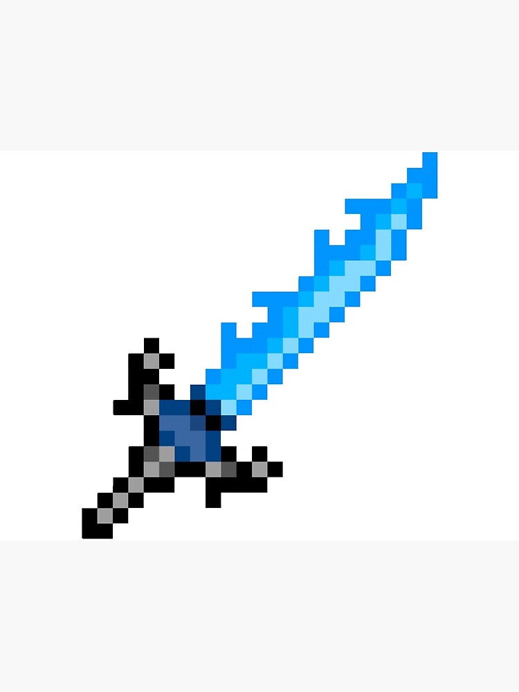 Minecraft Diamond Blue Flame Sword Greeting Card By Yagamil Redbubble