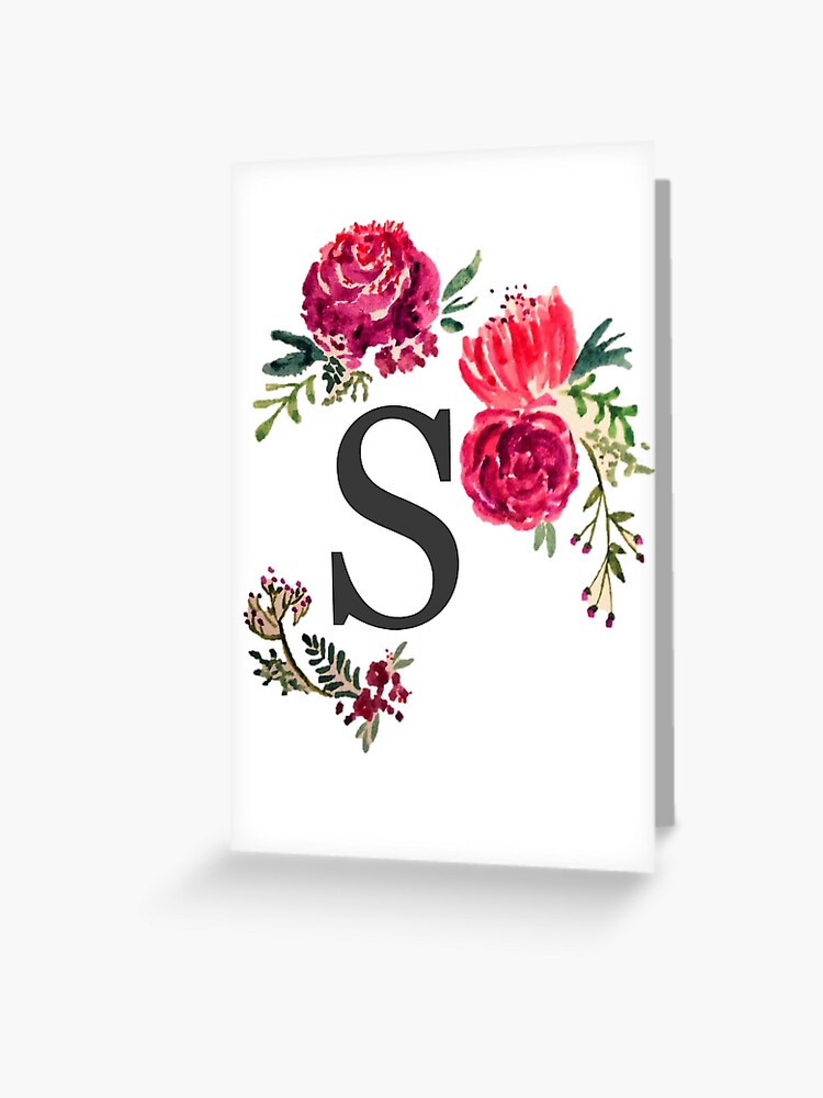 S Logo 1-letter S Monogram. Floral Style Rose. Monogram of a 