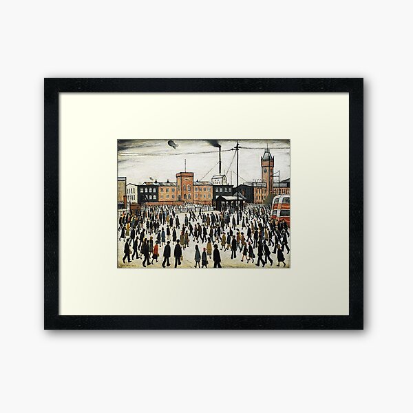 LOWRY, Artist, Matchstick men, Laurence Stephen Lowry, Going to Work. Framed Art Print