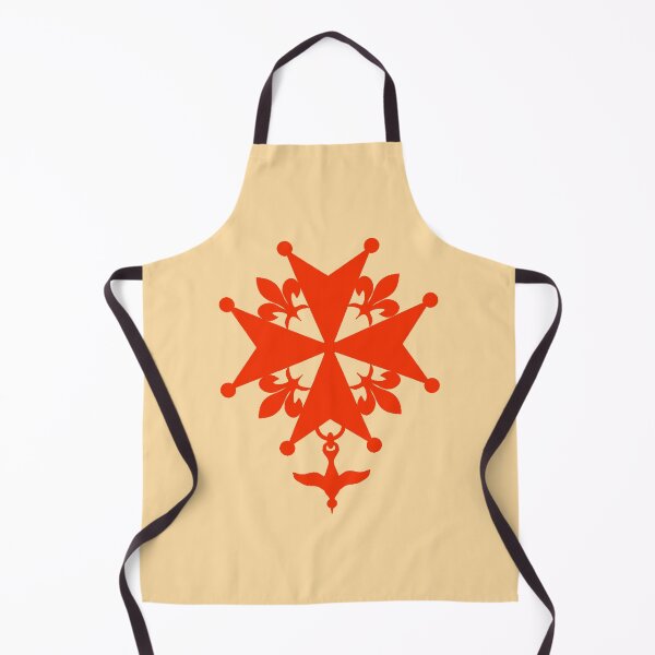 Item preview, Huguenot Cross in orange color, design by Syryatsu designed and sold by JoAnnFineArt.