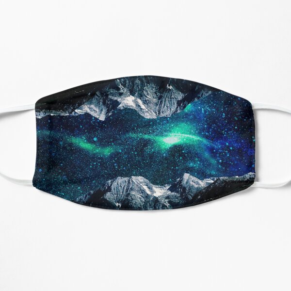 Lost in a world of dreams and mountains Flat Mask